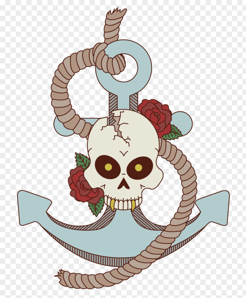 Skull Rose Character Clip Art PNG