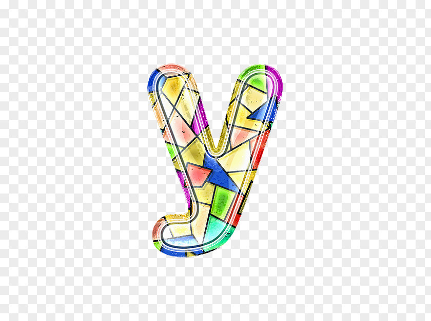 Stained Glass Letter Y PNG