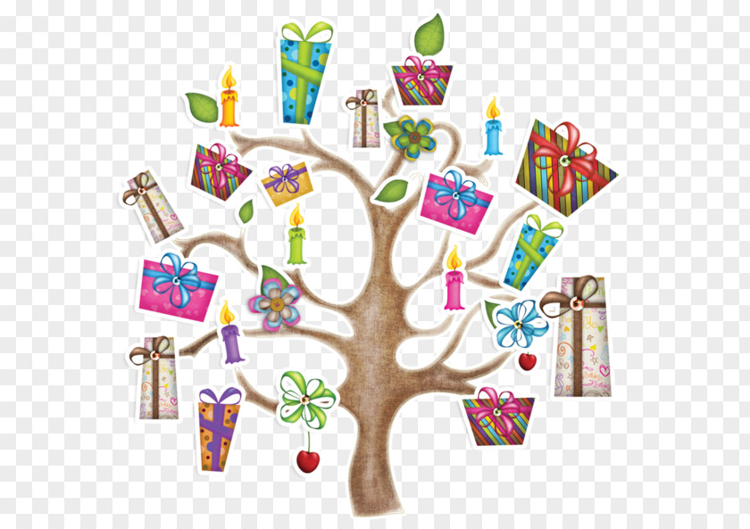 Birthday Wish Tree Of Gifts Clip Art PNG