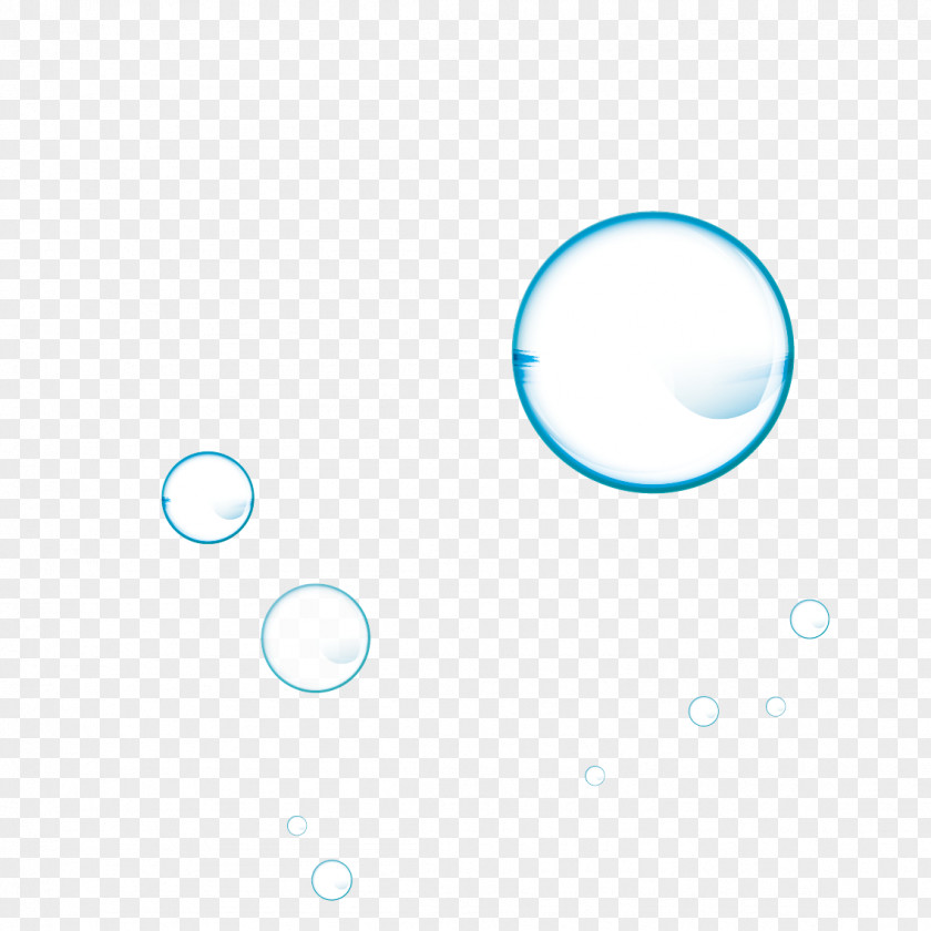 Blue Transparent Water Droplets Circle Area Pattern PNG
