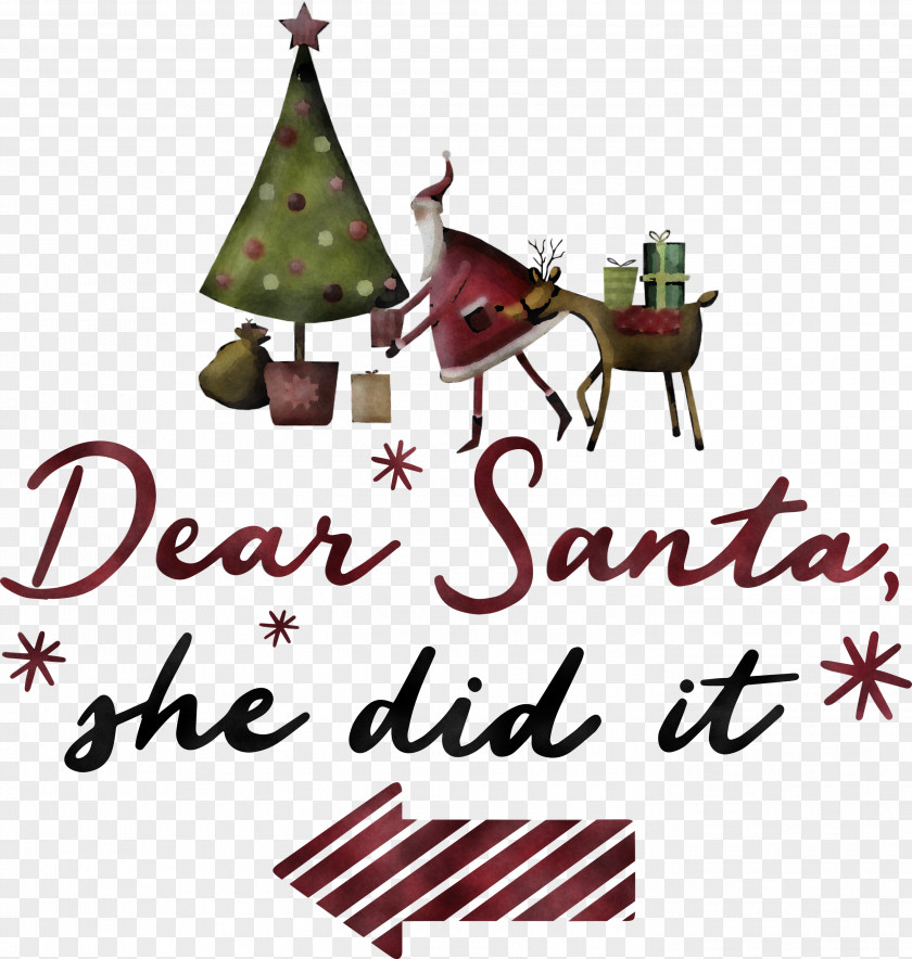 Dear Santa Claus Christmas PNG