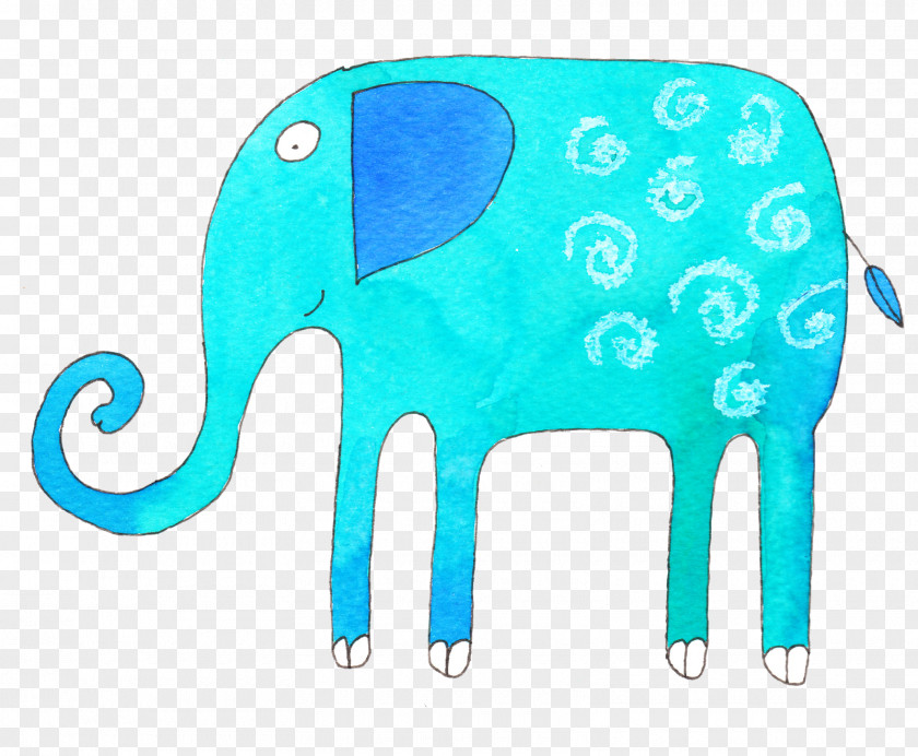 Elephant Indian Turquoise Clip Art PNG