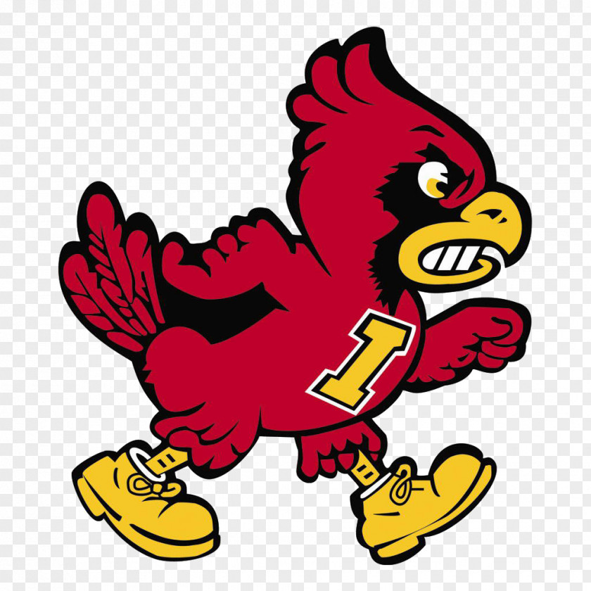 Red Bird Caught Expression Iowa State University Cyclones Football Mens Basketball Softball Cy The Cardinal PNG