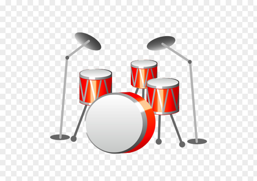 Red Drum Drums Percussion Musical Instrument Illustration PNG