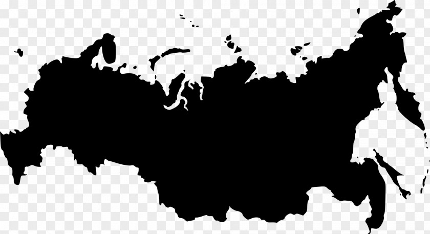 Russian Russia Blank Map Clip Art PNG