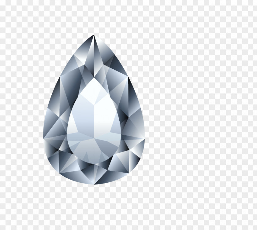 Teardrop-shaped Diamond Design Vector Crystal Ring Brilliant PNG