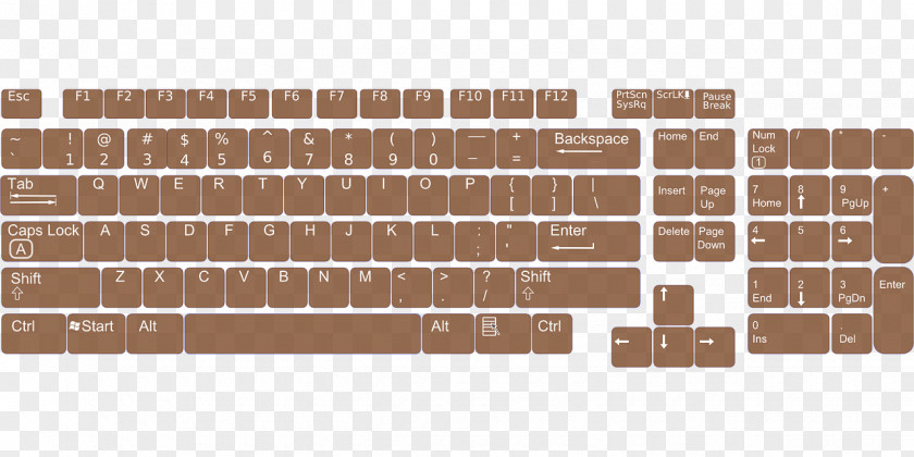 Brown Keyboard Computer Layout Clip Art PNG