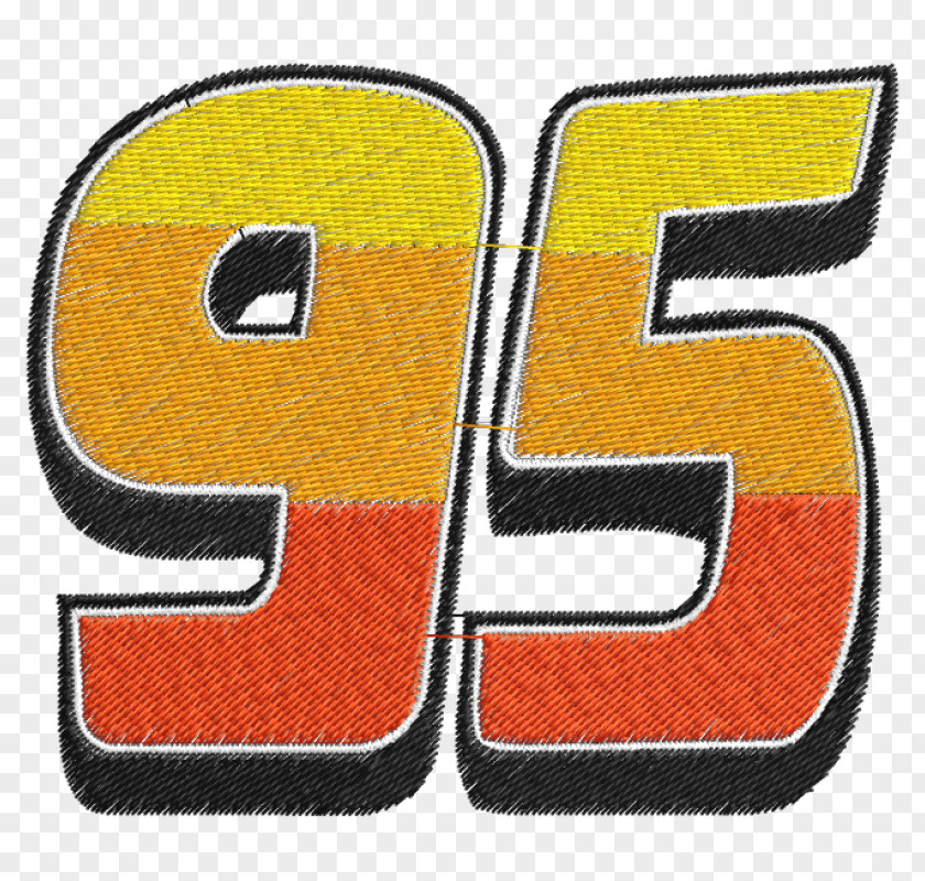 Mcqueen 95 Lightning McQueen Number Symbol Embroidery Cars PNG