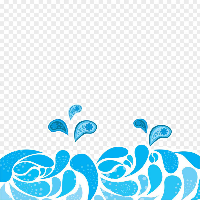 Blue Water Droplets Spray Sea Euclidean Vector Photography Illustration PNG