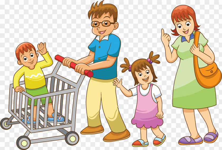 Family Royalty-free Shopping PNG