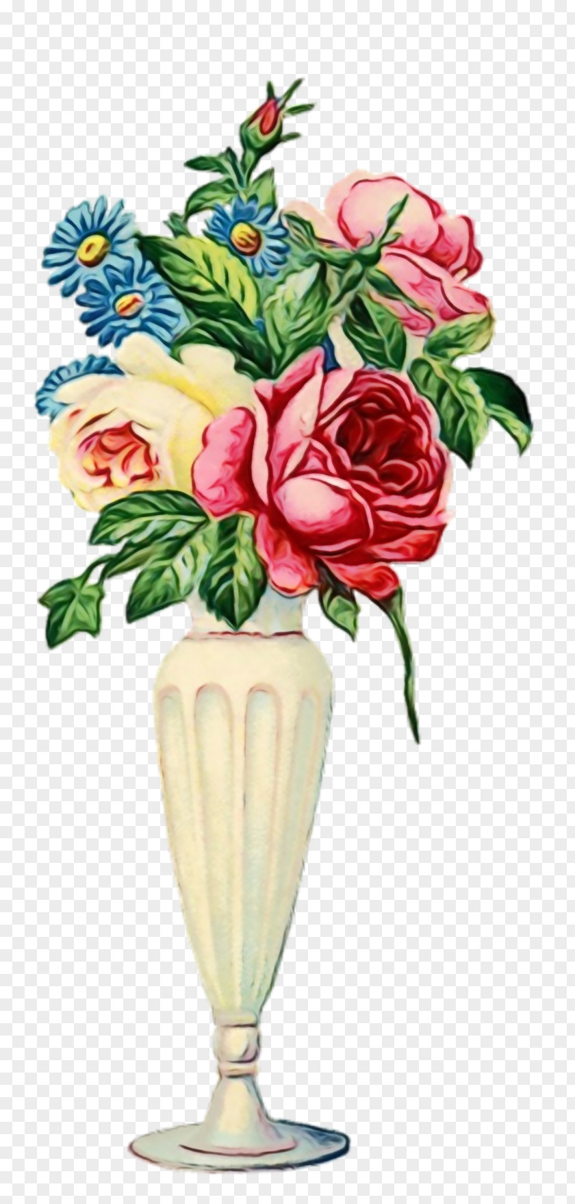 Flower Vases Antique Floral Design PNG