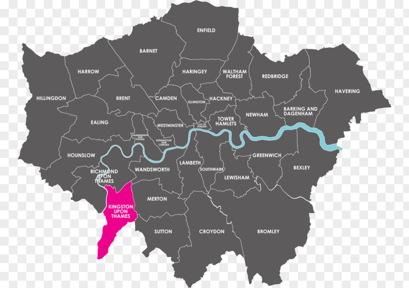 Map South London Boroughs PNG