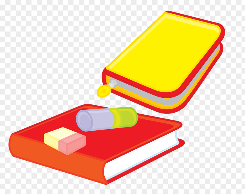 Stationery And Books Cartoon Clip Art PNG