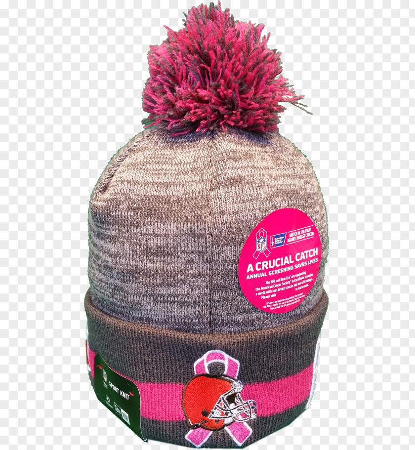 Beanie Knit Cap Woolen Pink M PNG