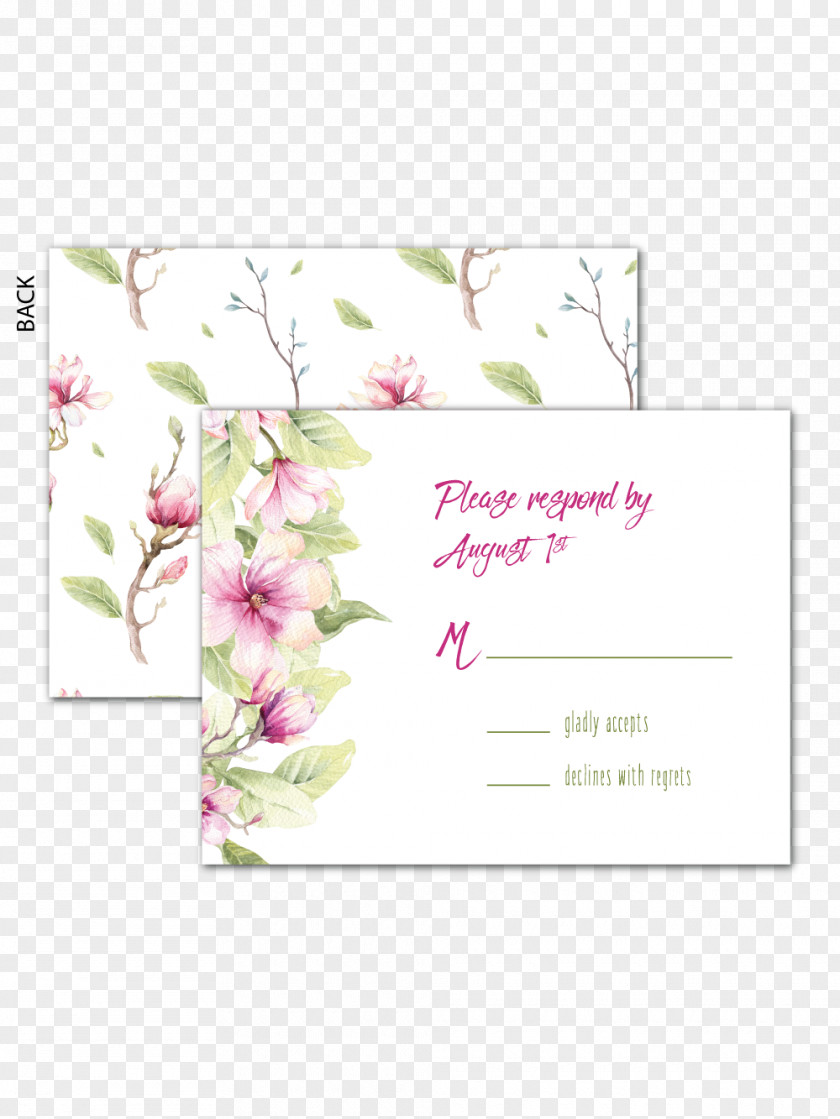 Cherry Blossom Floral Design Pink M PNG