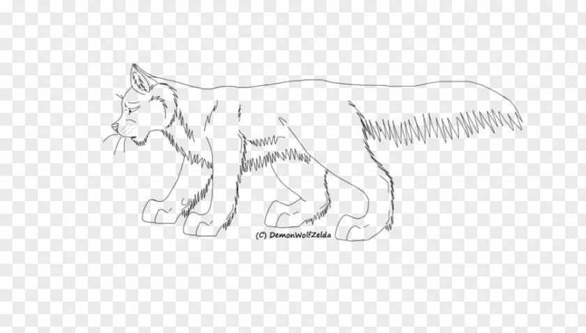 Sad Cat Lion Wildlife Line Art Sketch PNG