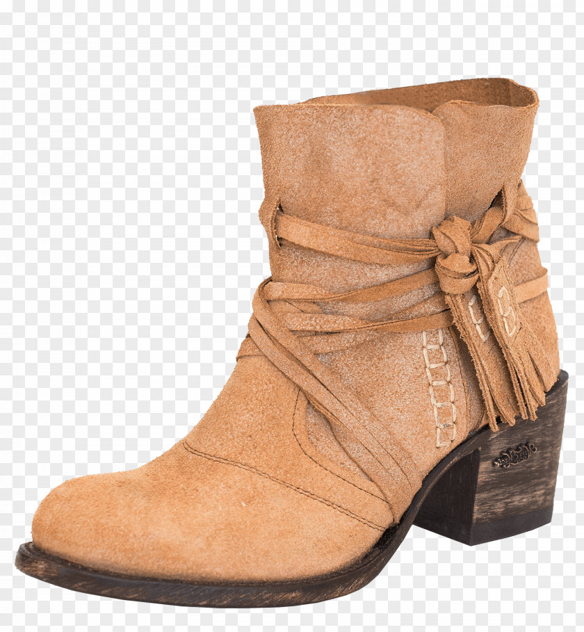 Camel Cowboy Boot Suede Shoe PNG