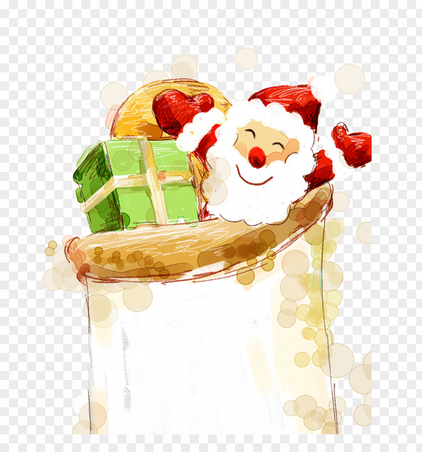 Hand-painted Santa Claus Download PNG