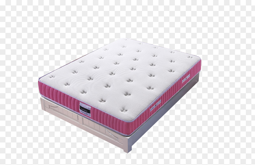 Pink Edge Mattress Material Cotton Fiber Bed Polyester PNG