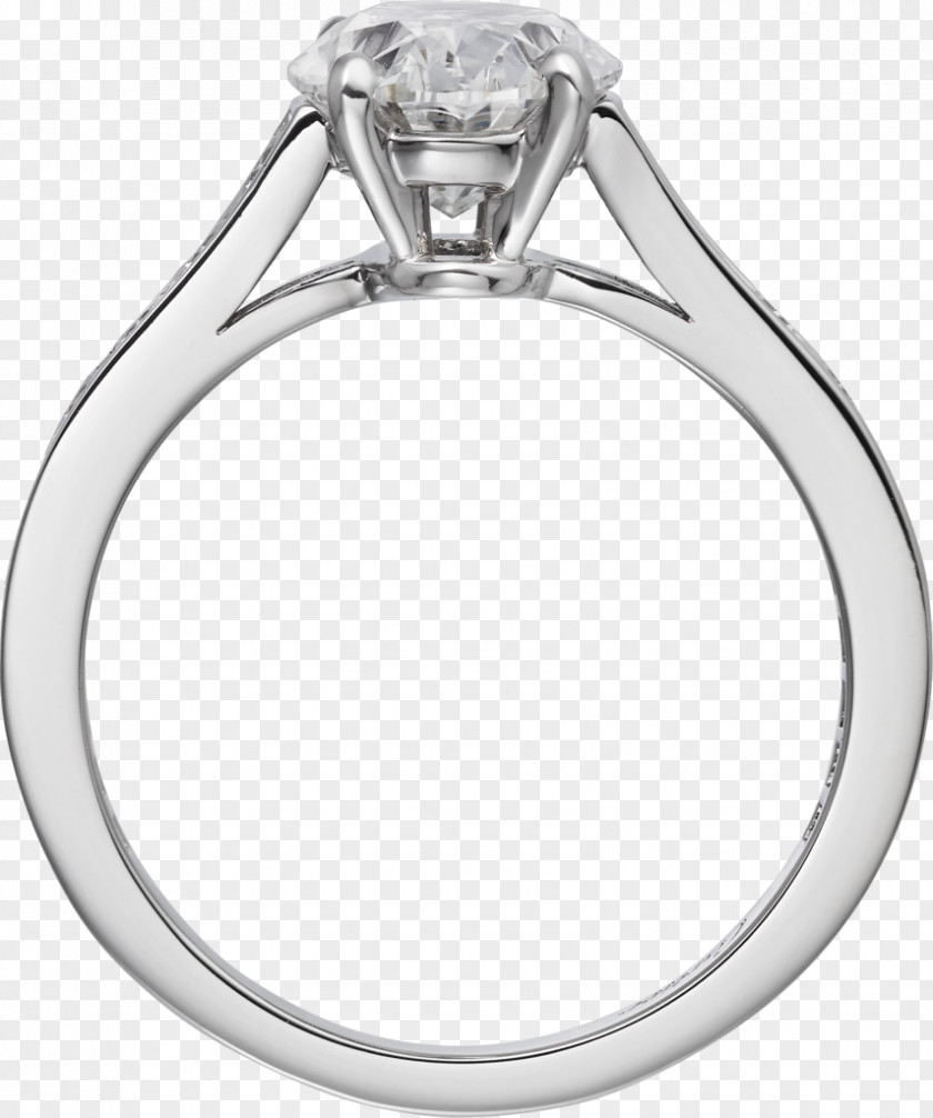 Platinum Ring Engagement Diamond Solitaire Brilliant PNG