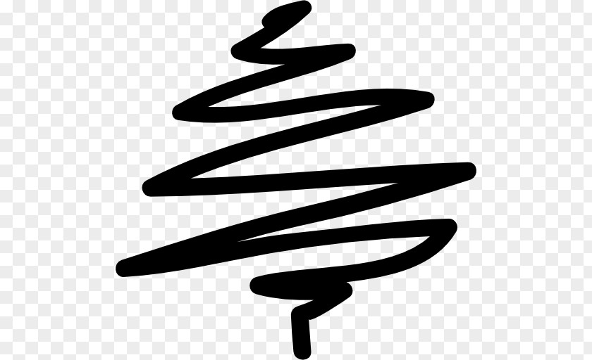 Scribble Christmas Tree Graffiti PNG