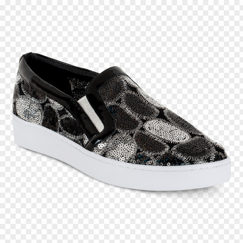 Silver Sequins Skate Shoe Sneakers Slip-on PNG