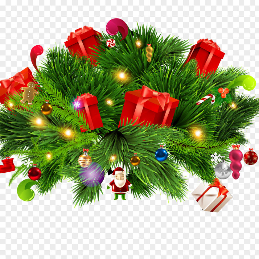 Christmas Tree Branches Gift Computer File PNG