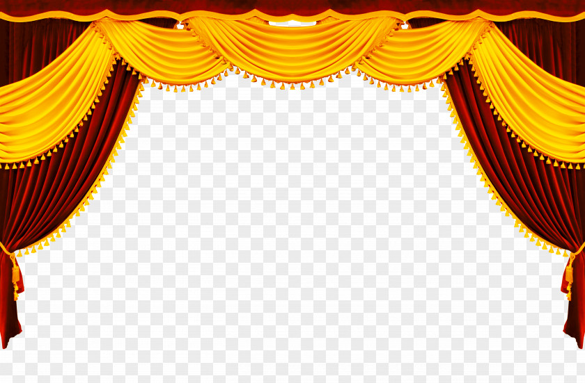 Festive Curtains Theater Drapes And Stage Theatre PNG