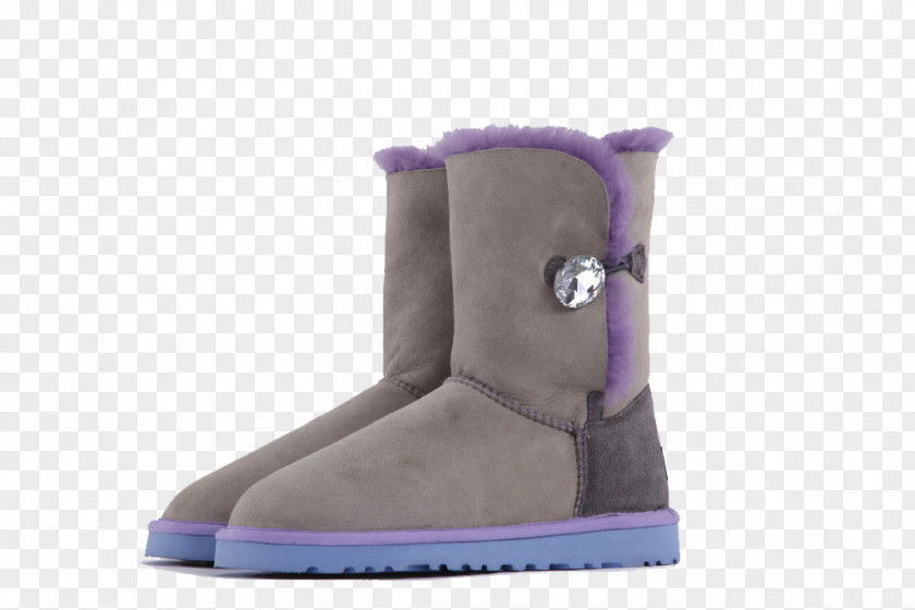 Gray Hit Color Snow Boots Boot Shoe Slipper Winter PNG