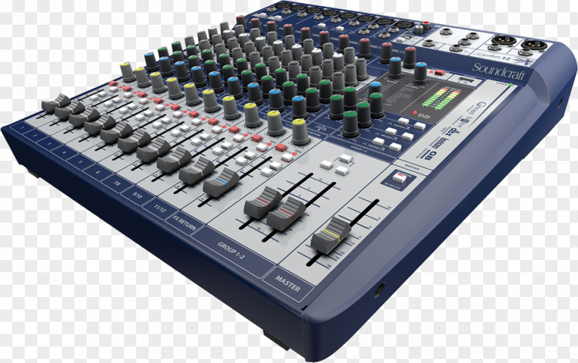 Sound Mixer Soundcraft Signature 12 MTK Audio Mixers Analog Signal PNG