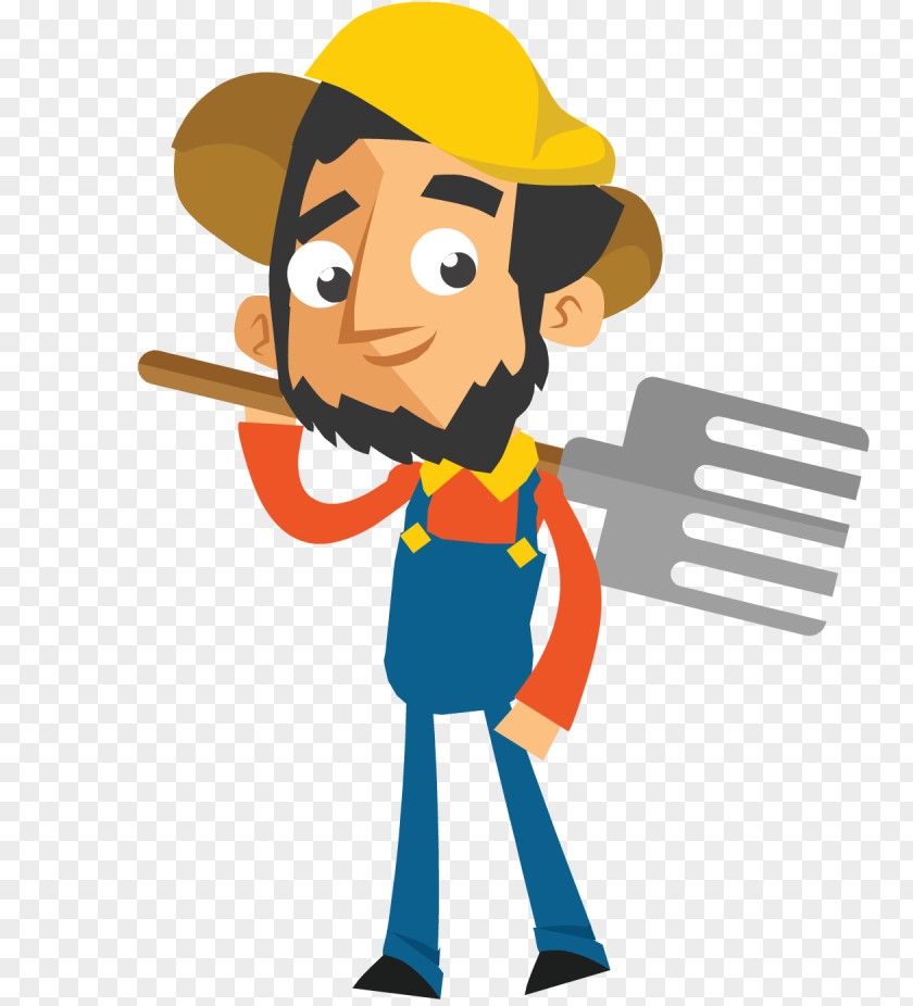 Farmer Cartoon Clip Art PNG