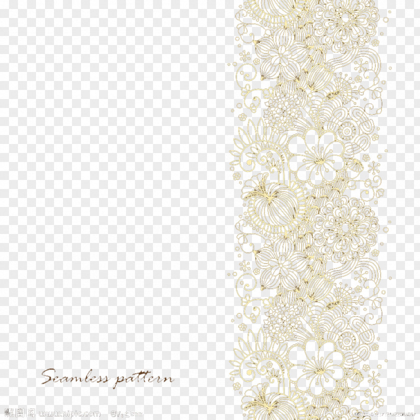 Gold Pattern Lace PNG