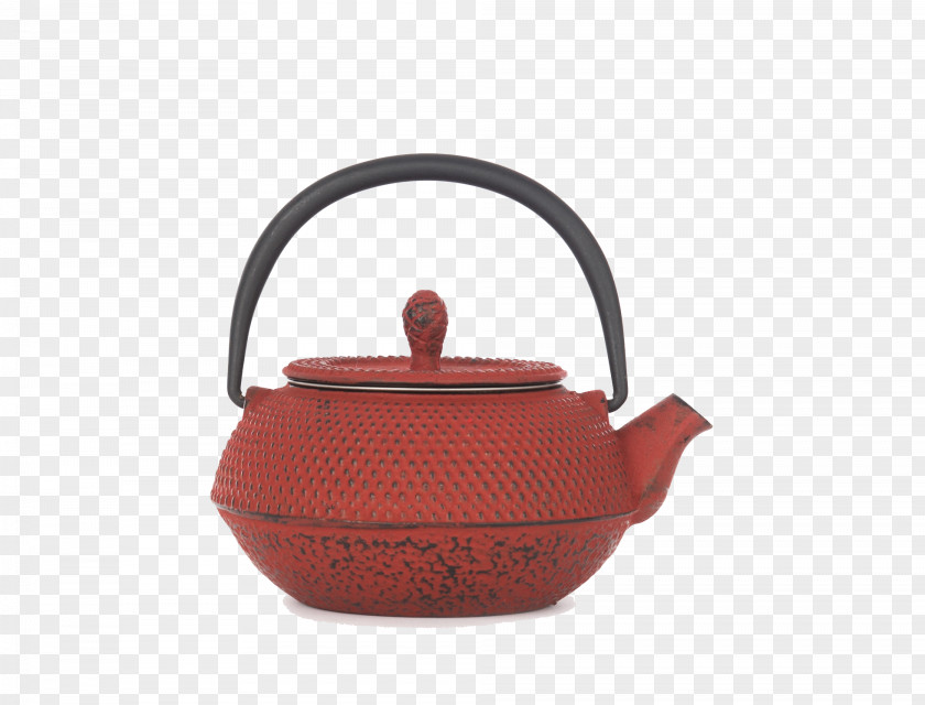 Kettle Teapot Cast Iron Black PNG