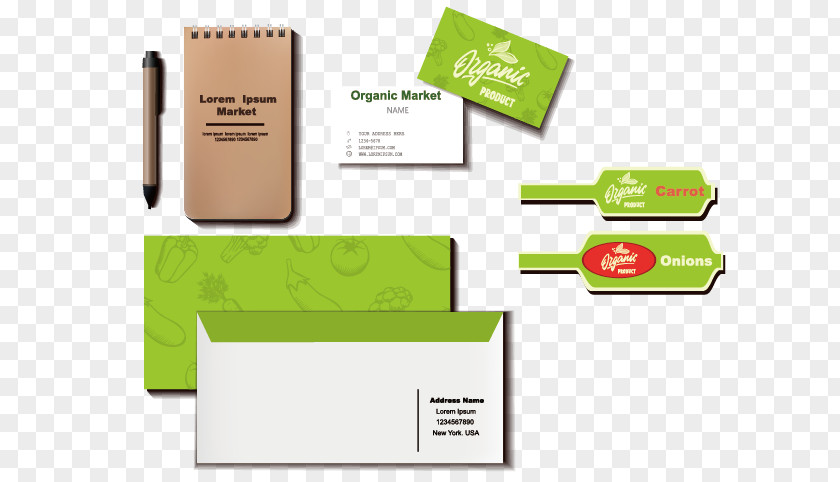 Vector Business Card Envelope Notebook Logo PNG