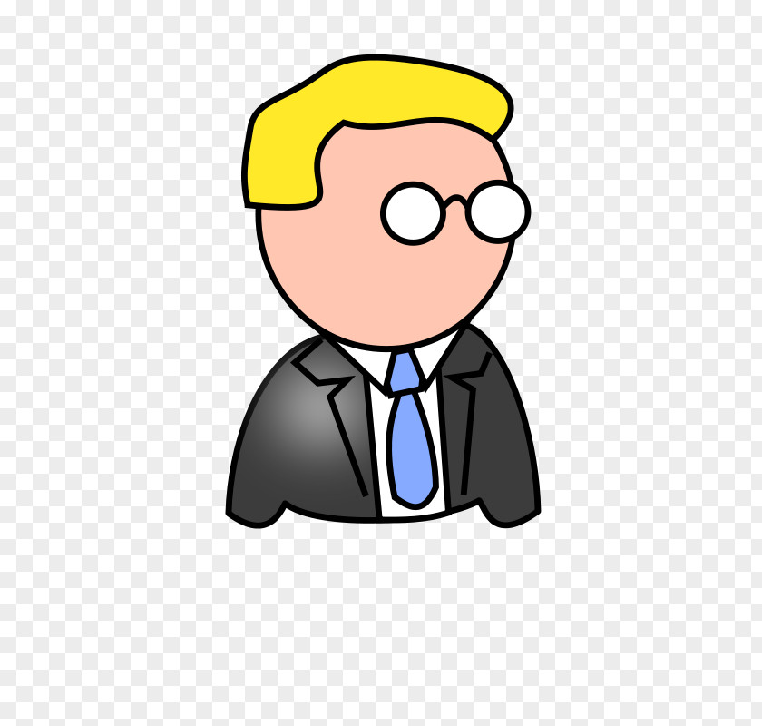 Cartoon Yellow-haired Man Suit Businessperson Clip Art PNG