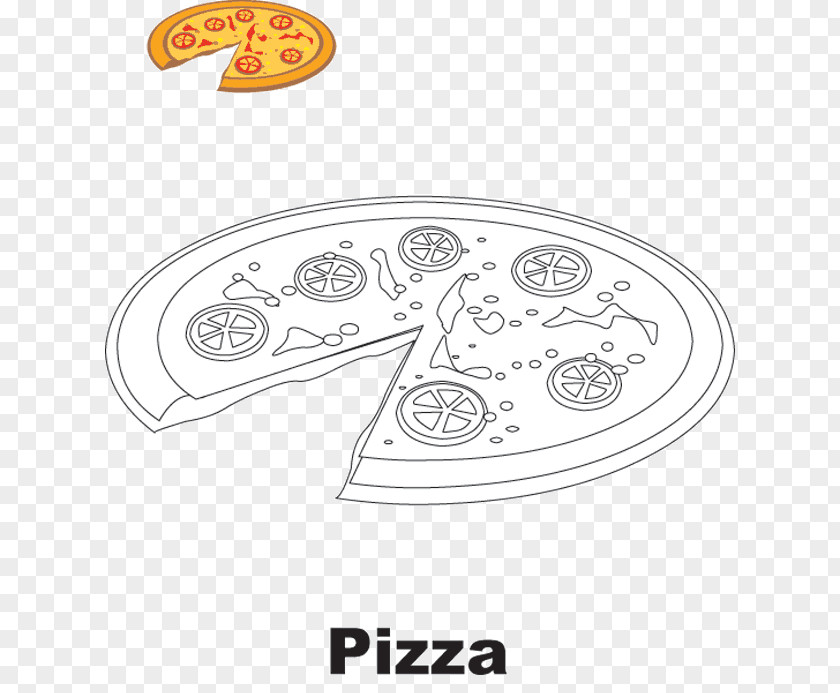 Pizza Drawing Food Coloring Book Pepperoni PNG