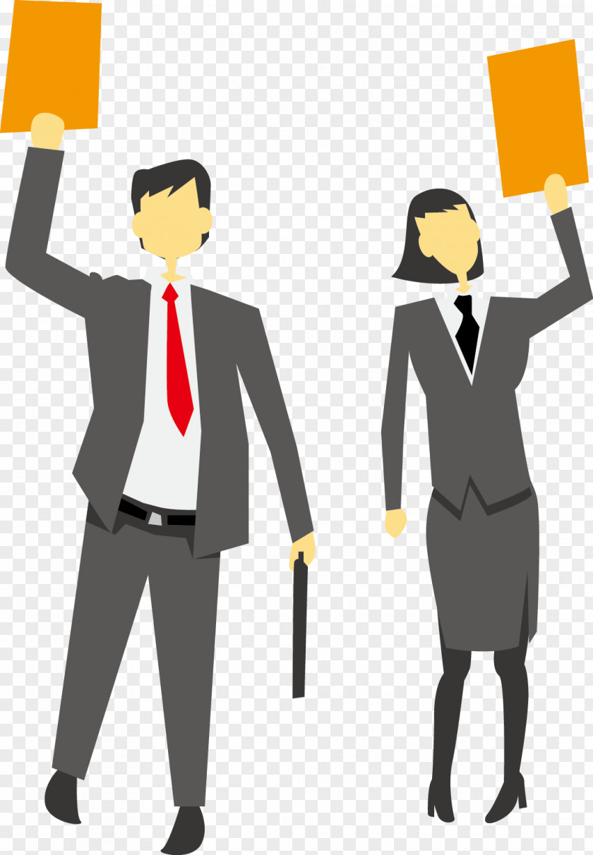 Simple Business People Vector Illustration PNG