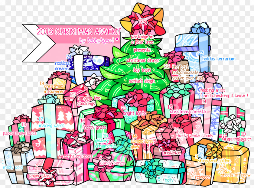 Advent Calendar Food Cartoon Clip Art PNG