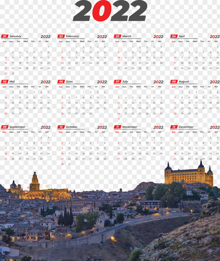 Printable Yearly Calendar 2022 2022 Calendar Template PNG