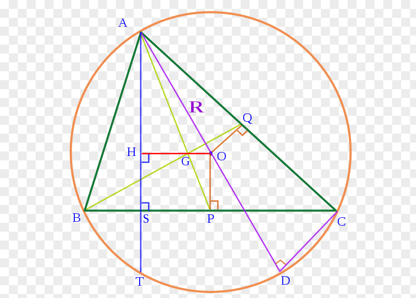 Triangle Euler Line Circle PNG