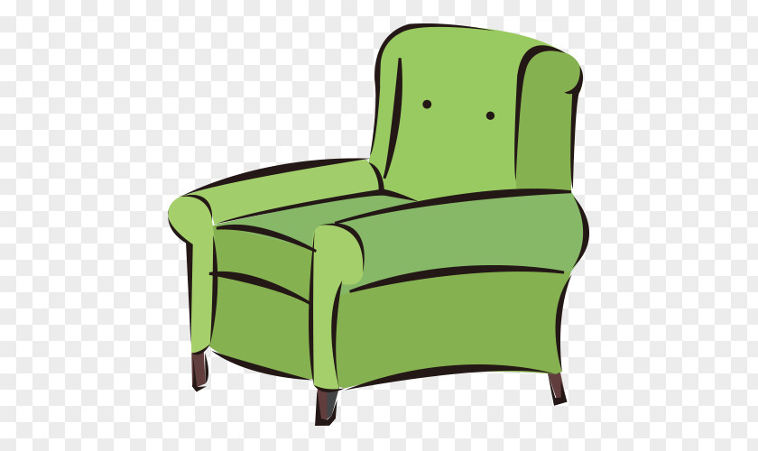 Vector Hand-painted Sofa Couch Chair PNG