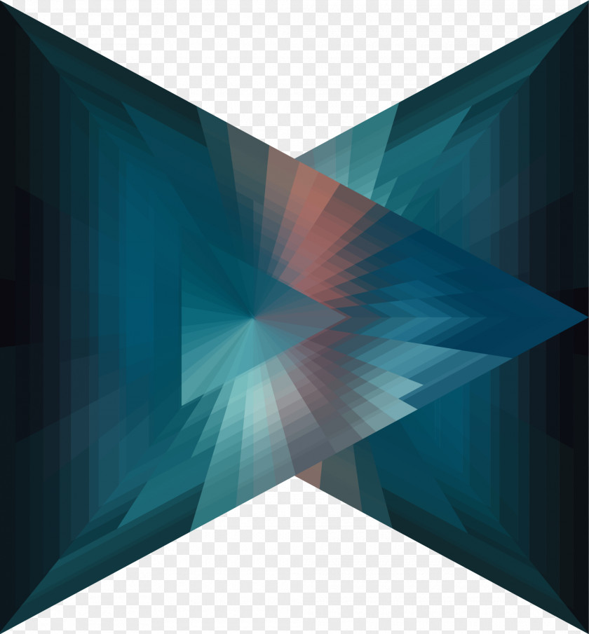 Blue Science Fiction Triangle Black PNG