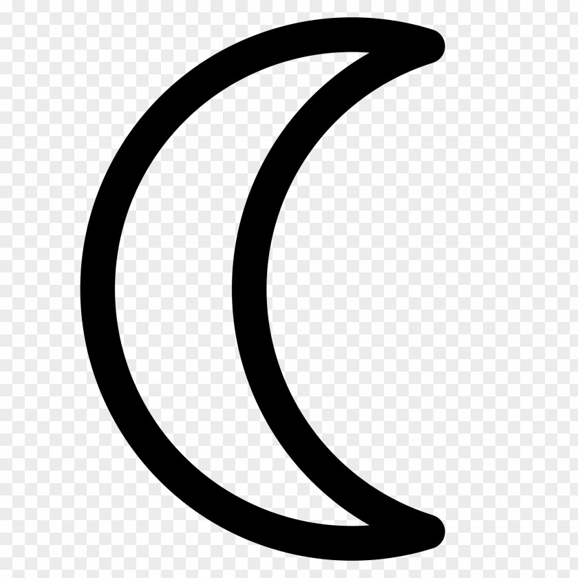 Half Moon New Planet Symbols Astronomical Lunar Phase PNG