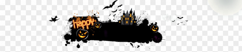 Halloween Banner Poster Pumpkin Bat PNG