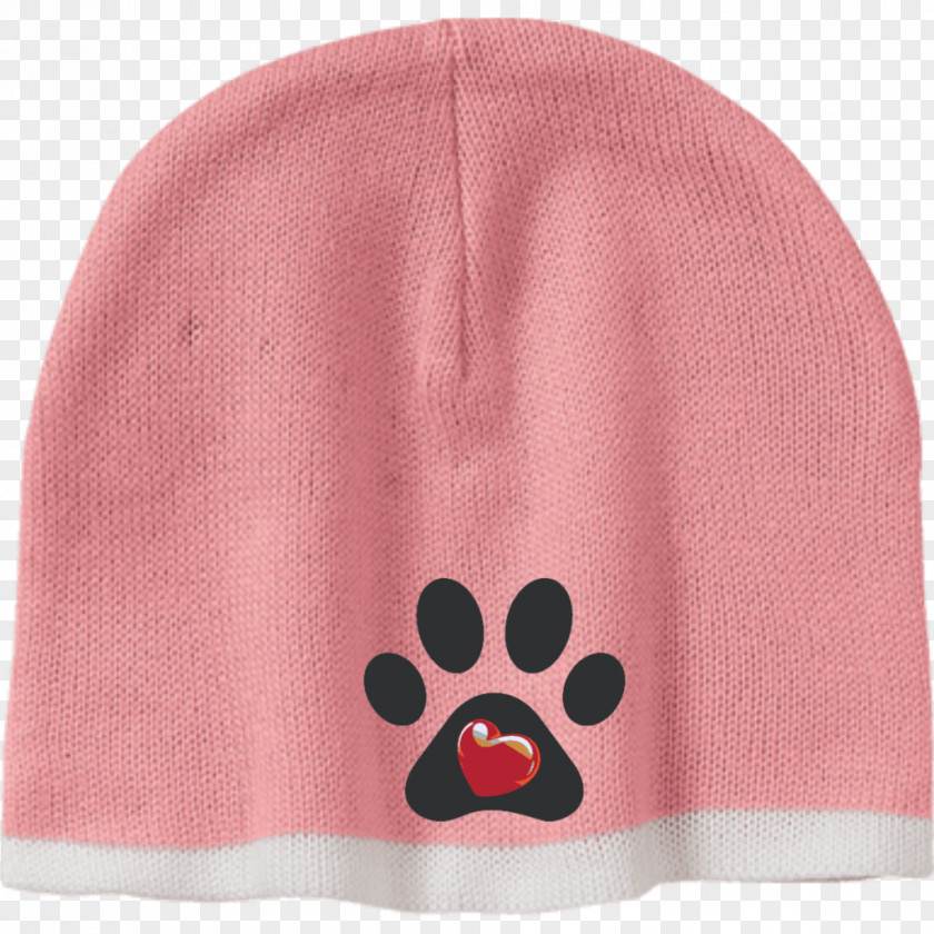 Beanie Knit Cap Yavapai College Pink M PNG