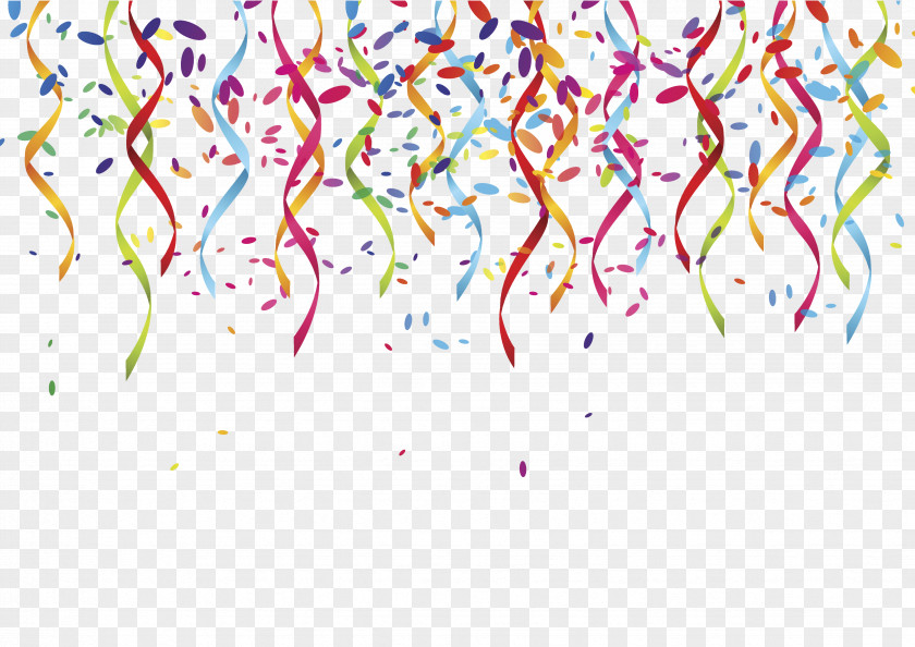 Celebration Party Serpentine Streamer Clip Art PNG