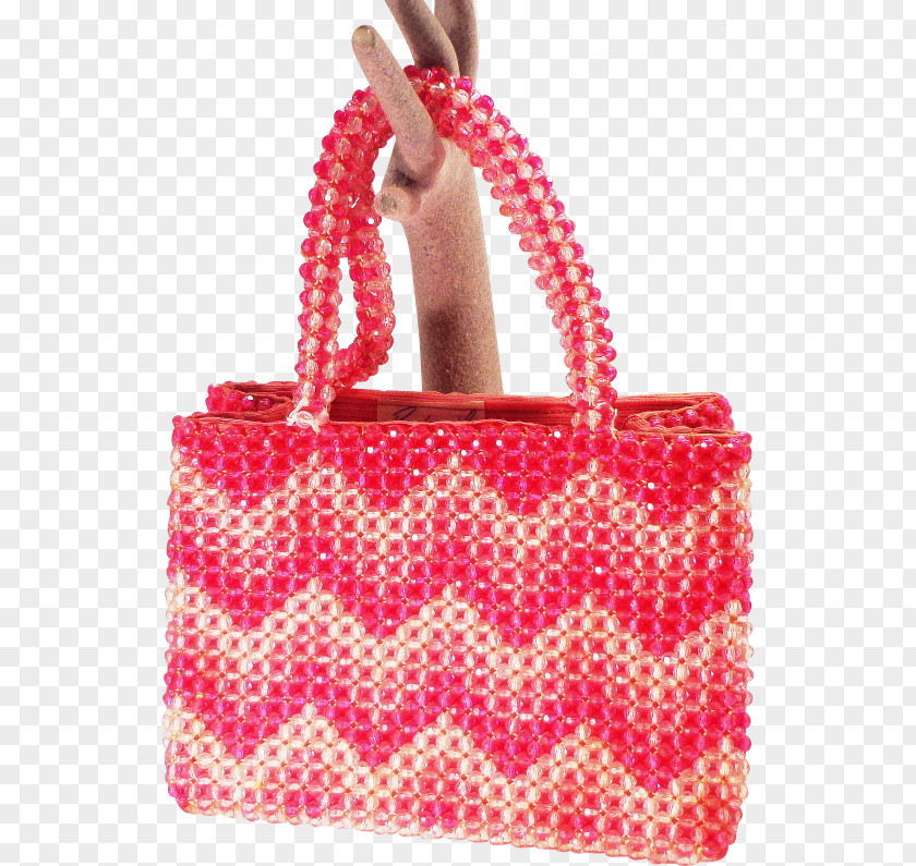 Plastic Beads Tote Bag Handbag Beadwork Vintage Clothing PNG