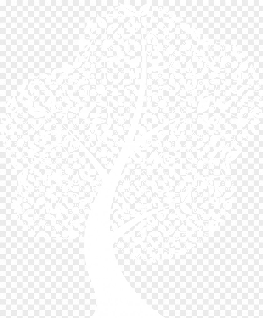 Vector Mosaic Tree Black And White Point Angle Pattern PNG
