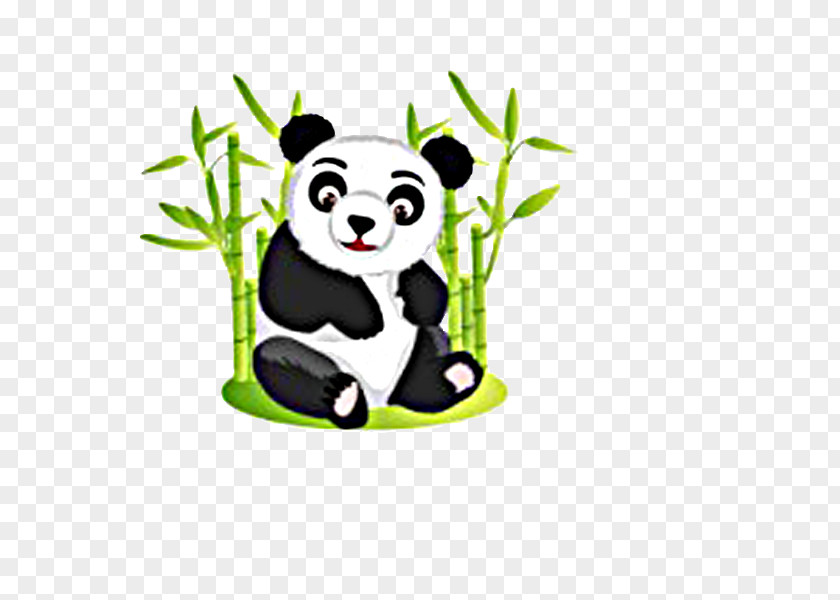 Cute Panda Giant Bear Red Cuteness Clip Art PNG