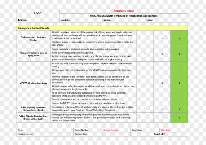 Permit To Work Template Screenshot Line Font PNG